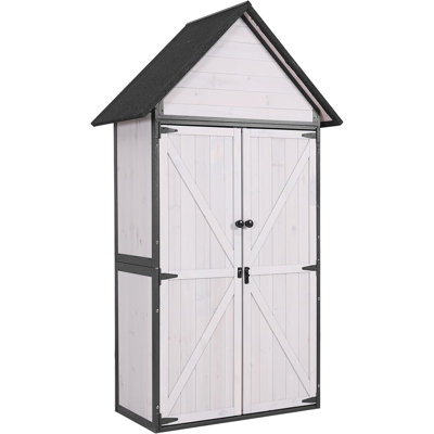 Solid Wood Garage Storage Cabinet