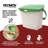 Redmon 1.9 Gal Kitchen Compost Bin for Food Scraps Odor Control Lid, Beige/Green-9412303