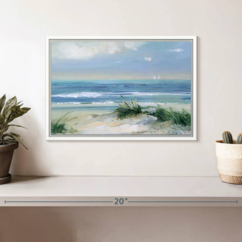 Brises côtières, Cadre flottant blanc, 13 po x 9 po