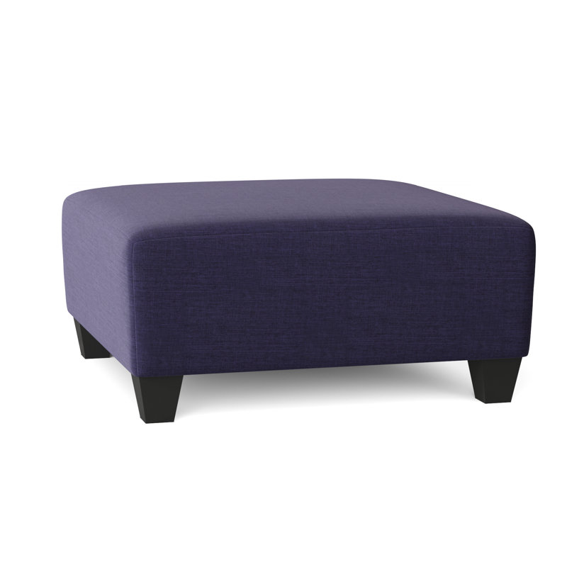 Repose-pieds de cocktail carré large 35 po Andrighetti, Denim Ulla