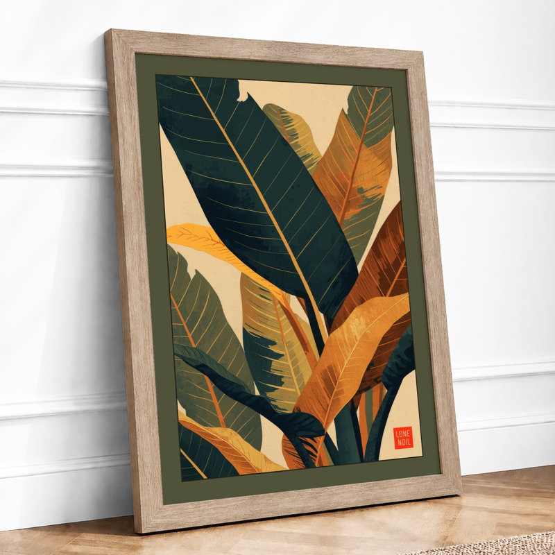 Potted Plant Study Botanical - Framed Print, A3 - 42.0 x 29.7 cm, Oak