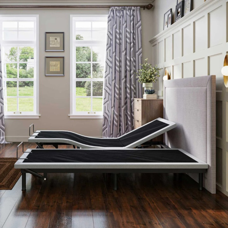 BTX4 Split California King Adjustable Bed Base With Head And Foot Position Adjustment