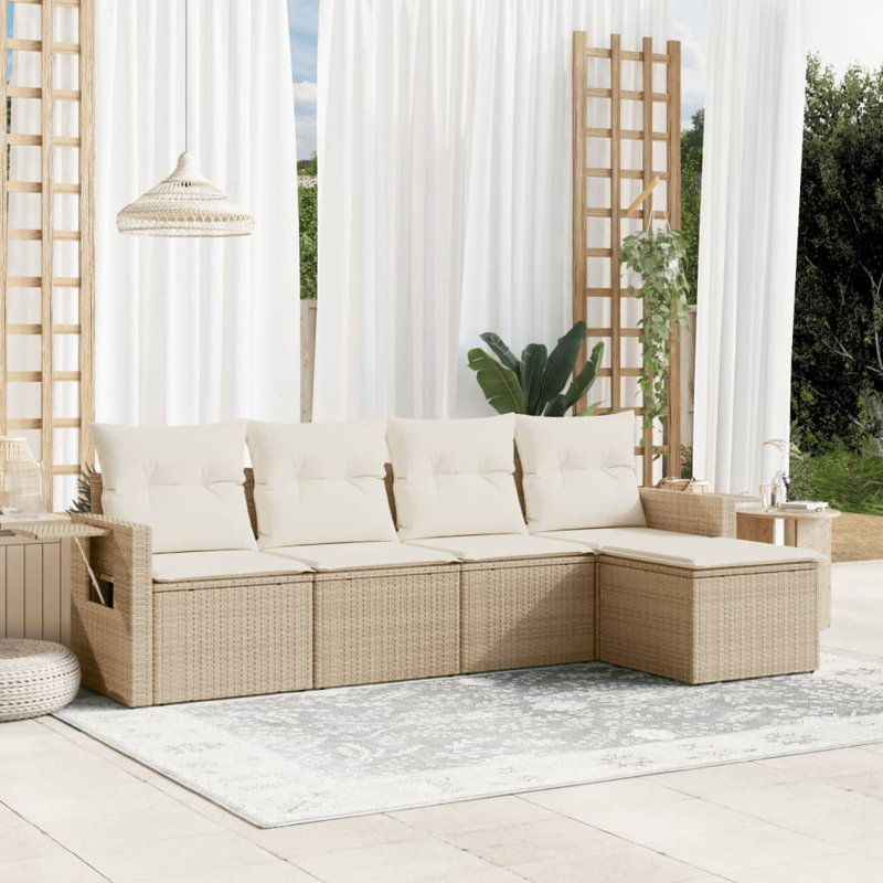 Ensemble de canapé de jardin Vidaxl beige