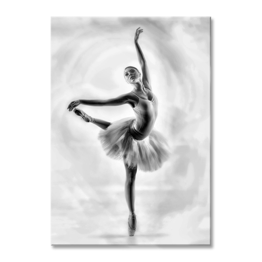 Glasbild Ästhetische Ballerina