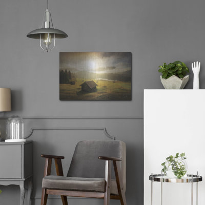 Art mural en métal luxueux «Sunrise At The Lake» par Martin Podt, 24 po x 16 po