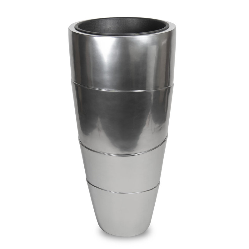 Pot à fleurs en fiberstone cocons Smeltertown, Gris, H 15,75 po x l 19,75 po x P 19,75 po