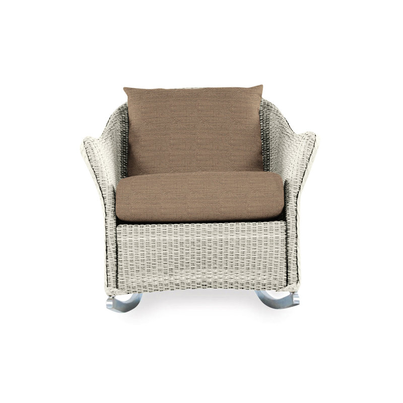 Weekend Retreat Outdoor Rocker Chair, Demo Oatmeal, Linen