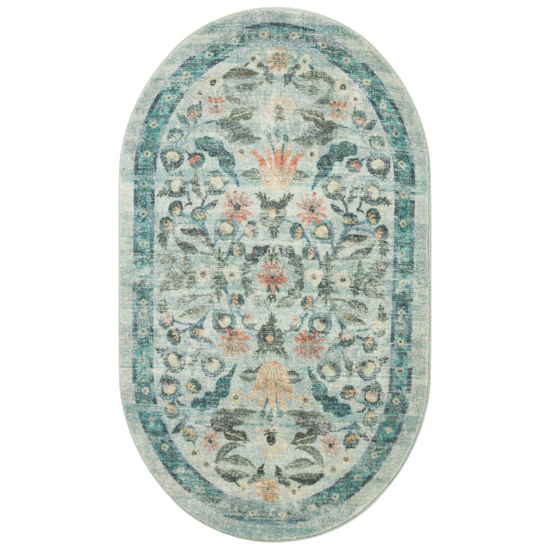 Rifle Paper Co. x Loloi Courtyard CloudPile, Tapis de couloir 2 pi 6 po x 11 pi 6 po