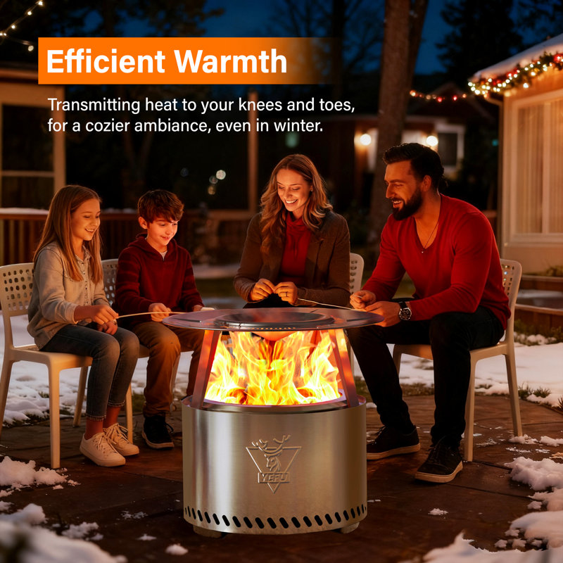 Fire Pit Heat Deflector For Solo Stove Yukon 27", Portable 304 Stainless Steel Heat Diffuser Accessory For Firepit Captures And Redirects Warmth, Detachable Burner Cover Accessories