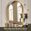 Miroir mural en arche de métal pour salle de bain, salon, vestibule 36 po x 24 po Axia-247561398-247561397