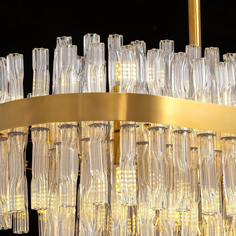 Lustre 47,5 po, 28 lumières,  H 48,2 po x l 47,24 po x P 11,81 po