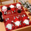Paquet de 6 porte-couverts à gnomes de Noël - Ustensile mignon, décor de Noël pour la salle à manger, décorations de Noël pour la coutellerie
