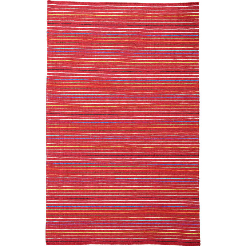 Deason Striped Wool Hand Woven Area Rug