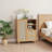 Rattan Buffet Cabinet with Adjustable Shelf & Drawers - Natural Engineered Wood Sideboard for Living Room, Kitchen, Entryway-817986049
