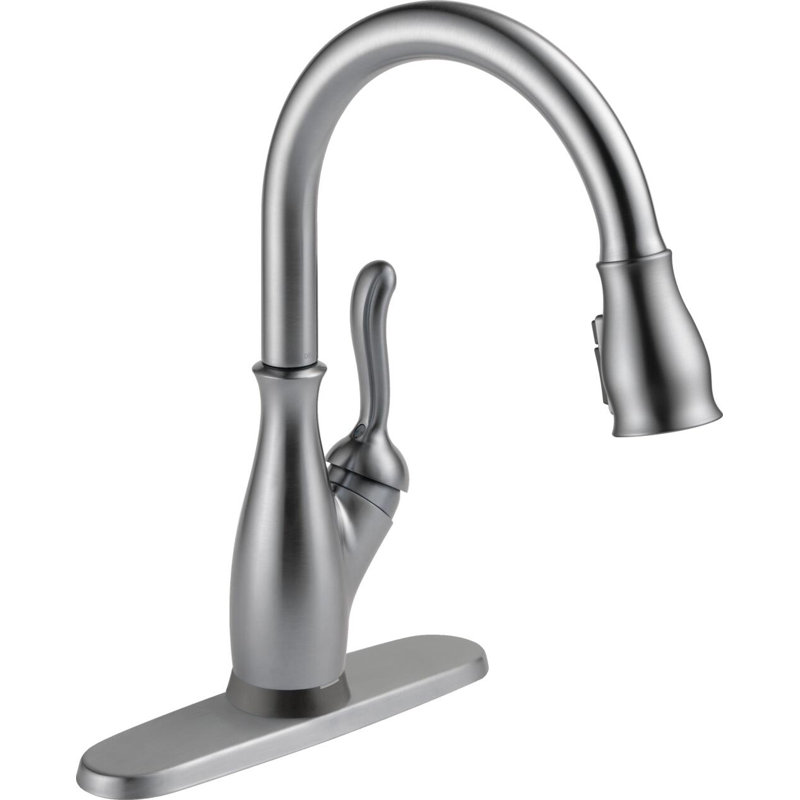 Leland VoiceIQ Kitchen Faucet with Touch2O with Touchless Technology, Arctic Stainless
