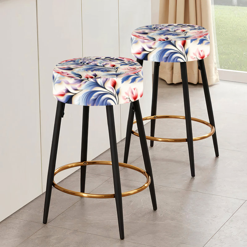 Ensemble de 2 tabourets de bar Ethno