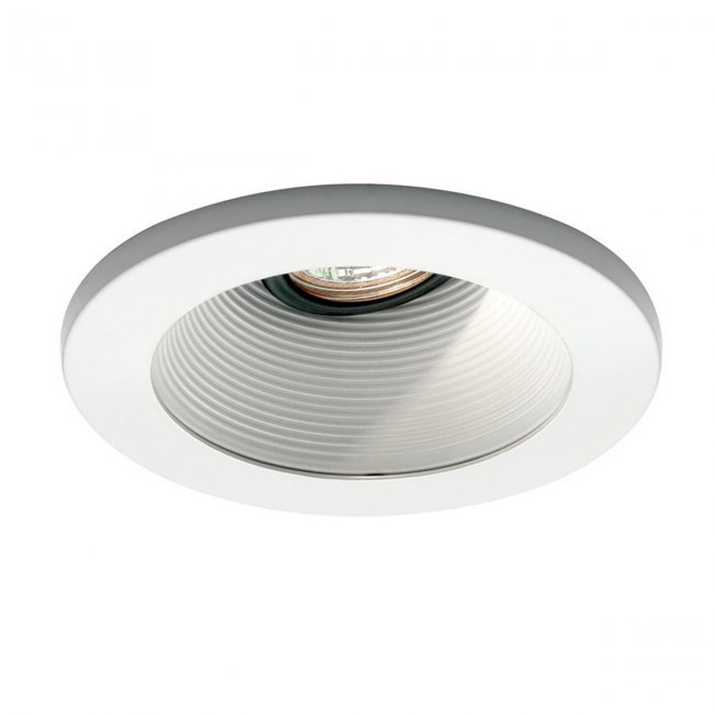 4'' Baffle Recessed Trim, White/White