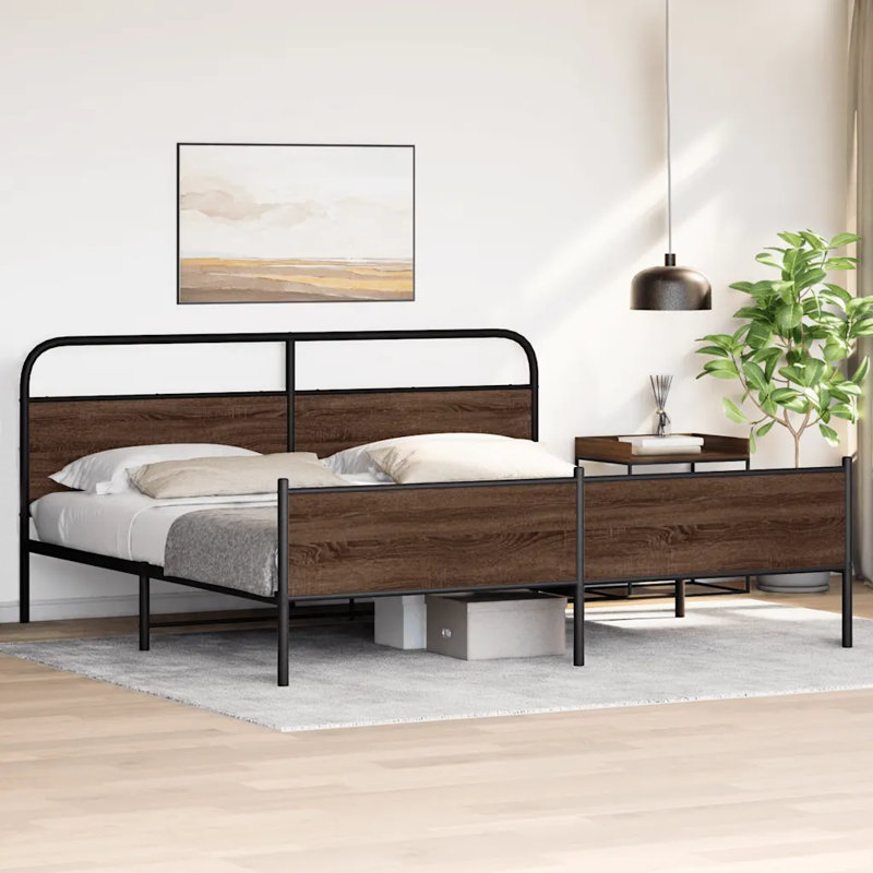 Aleid Bed, 193 x 203 cm, Brown Oak