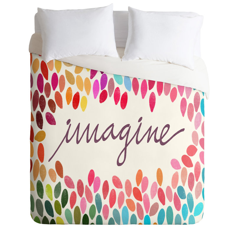Housse de couette Garima Dhawan Imagine, Housse de couette pour lit simple + 1 taie d'oreil, Poids léger