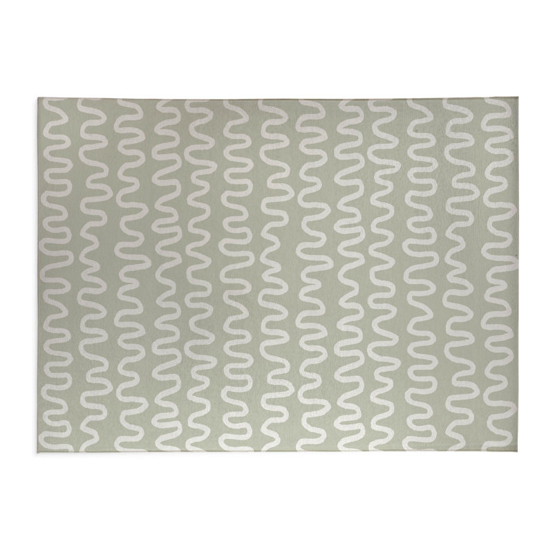 Tapis de bureau léger Wiggle, L 6 pi x L 4 pi, Vert clair