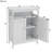 Bathroom Cabinet - White, Double Shutter Doors, Strong , Finish, Ample Storage Area, Simple To Assemble In Door Model, Painted Abundant Space, Effortless Assembly Instructions