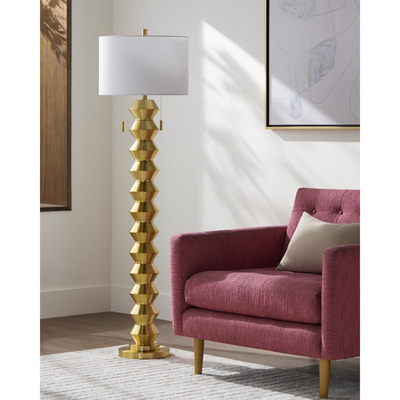 Lampe sur pied Marylue Haiylee Olivet, Doré