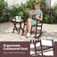 Chaise berçante d'extérieur en bois avec assise et dossier à lattes en bois massif -2064546347