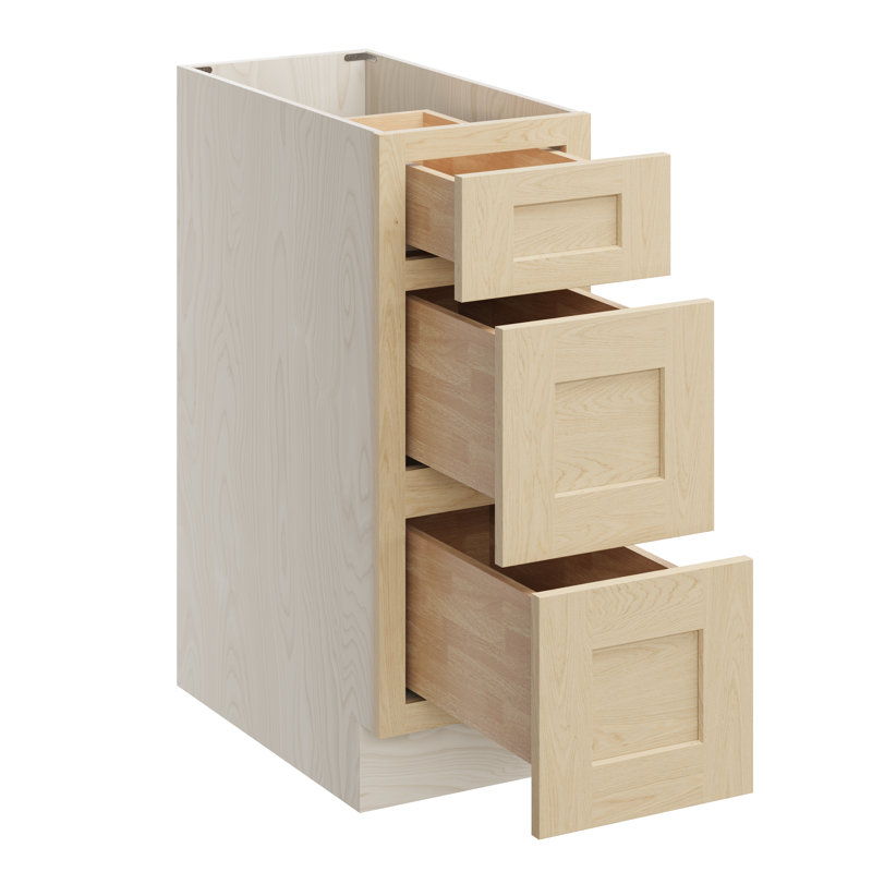 Armoire de cuisine avec 3 tiroirs H 34,5 po x P 24 po de la collection Casainc, Burlywood, 12"