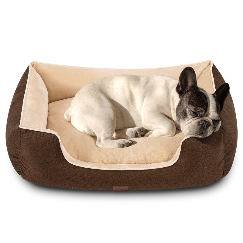 Lit double orthopédique pour animaux toutes saisons en brun, H 9 po x l 27 po x P 36 po, Brun