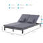 Gennett Reclining Double Chaise with Cushions-396503749