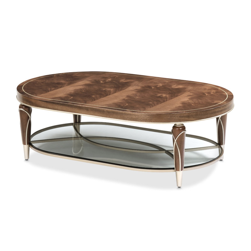 Villa Cherie Oval Cocktail Table - Hazelnut