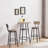 Round Bar Stool Set With Shelf, Upholstered Stool With Backrest,23.62'' W X 23.62'' D X 35.43'' H-1461020946-1461020957