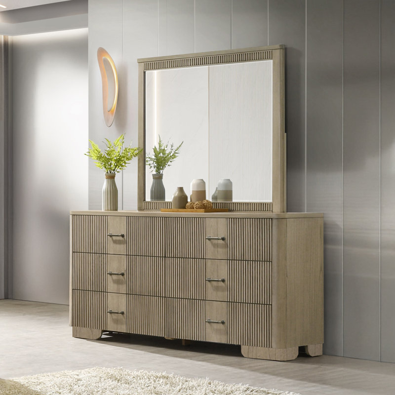 Commode 6 tiroirs avec miroir Tadashi