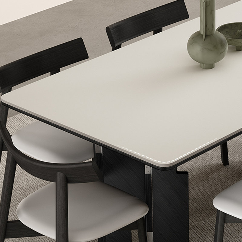 Table rétro en bois massif avec plateau inférieur, H 29,52 po x L 70,86 po x l 31,49 po