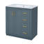 30'' Bathroom Vanity with Ceramic Sink, Solid Wood Frame, 3 Drawers & Soft Closing Doors-1049813734