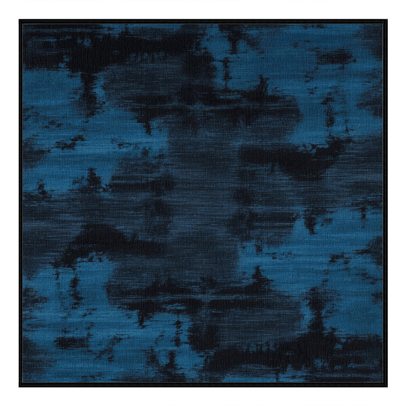Tapis abstrait gris lavable à la machine, Carré 8 pi