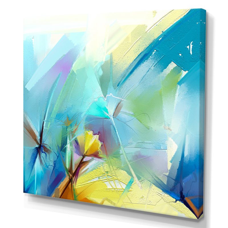 «Turquoise Storm Impression V», reproduction d'art sur toile, H 16 po x l 16 po x P 1 po, Toile tendue