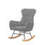 Chaise berçante en tissu GREY Teddy