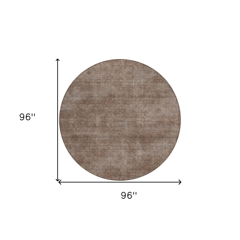 Tapis d'intérieur rond lavable d'intérieur de 8 pi HomeRoots