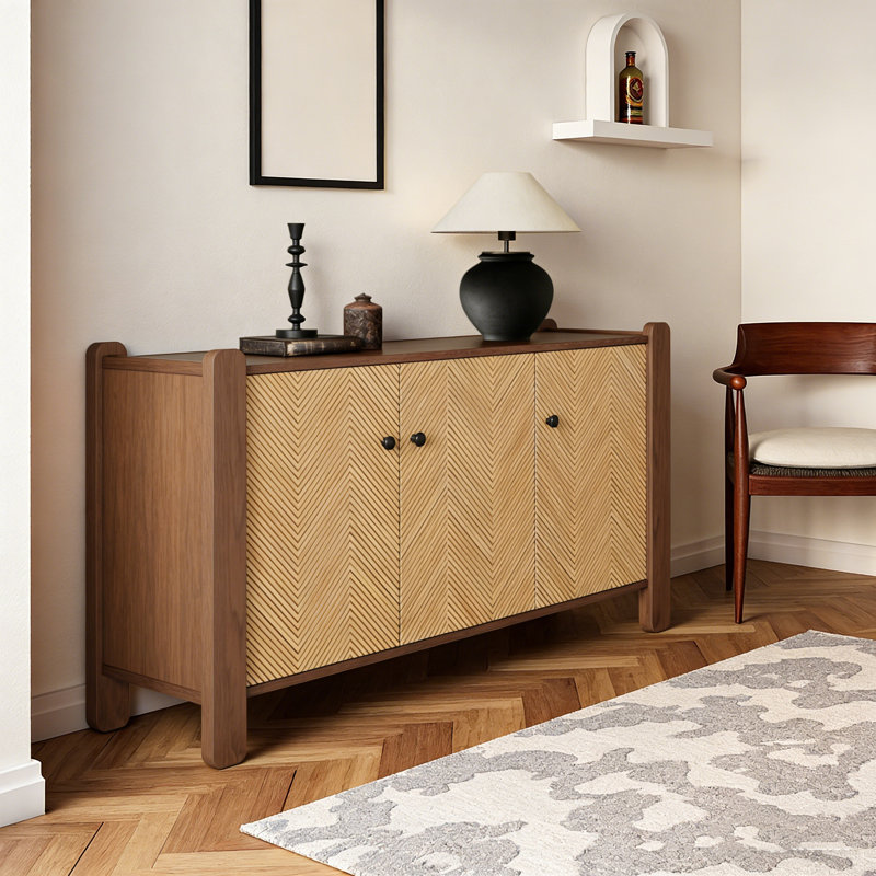 Buffet de style art moderne, Brun / Noyer