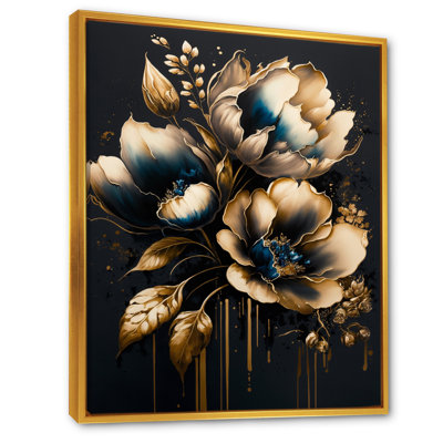 Tulipes bleues et dorées I - Tulipes bleues et dorées I - Imprimé