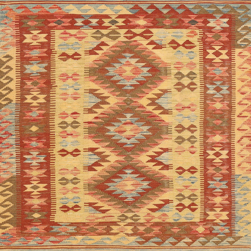 Tapis sud-ouest Mehroon / noir / bleu, Carré 6 pi