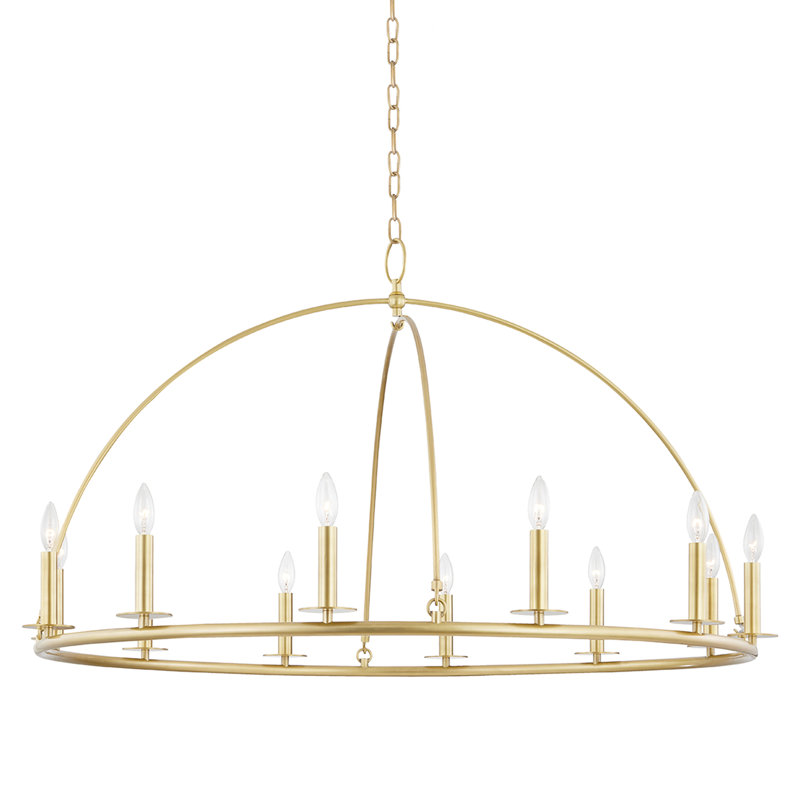 Howell 12 - Light Chandelier, Aged Brass