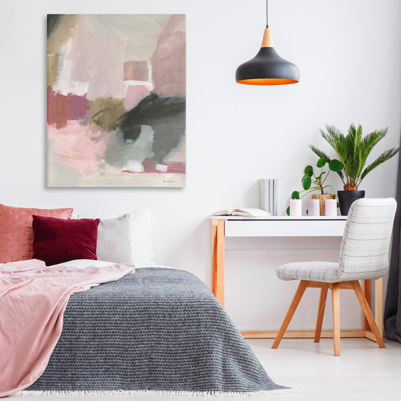 Art mural sur toile Blush Tones Abstraction, design par Pamela Munger, H 48 po x l 36 po