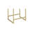 Coleen White & Brass Finish Accent Table