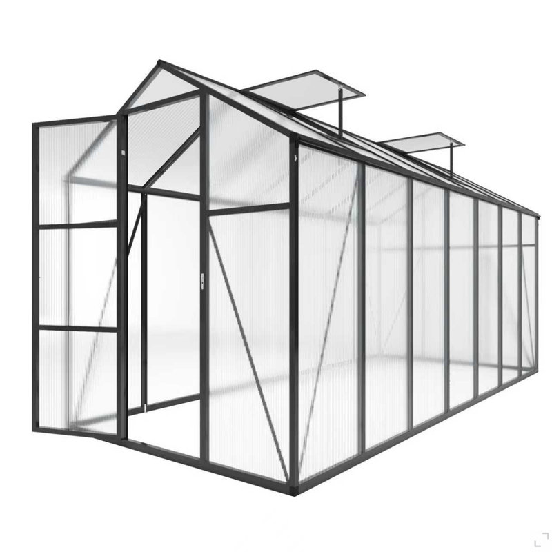 6X14ft Walk-In Outdoor Greenhouse - Polycarbonate Garden Greenhouse With Sturdy Aluminum Frame, Adjustable Vents, Lockable Door & UV Protection For Backyard