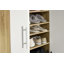 White Wooden Shoe Storage Cabinet, 6 Shelves-707401882
