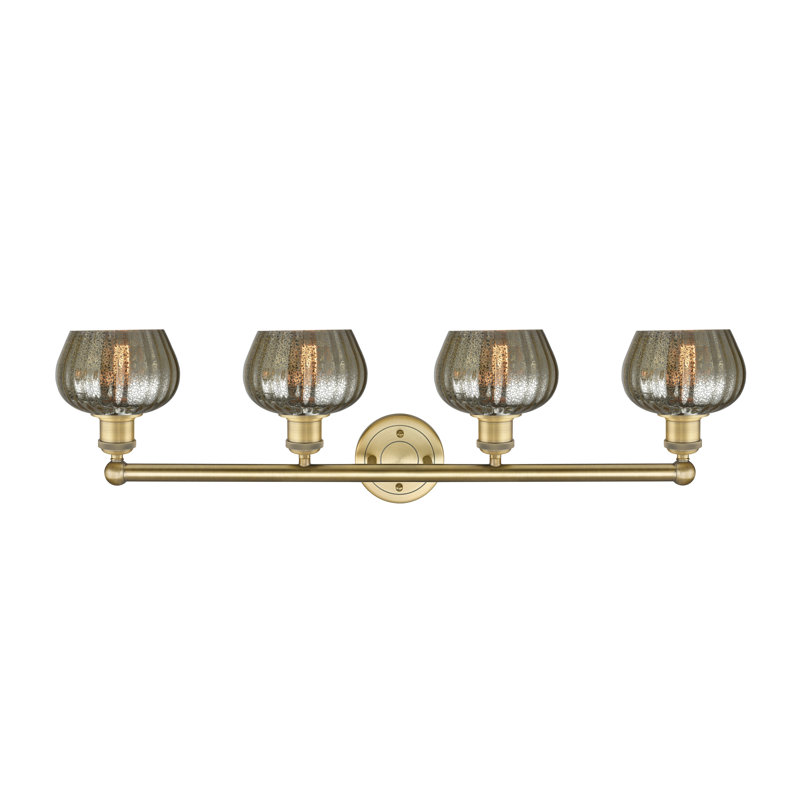 Noille 4 - Light Dimmable Vanity Light, Mercury, Brushed Brass
