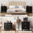 Nightstands set of 2, Night stands with Charging Station, Mid Century Night Stands with Drawers, Wooden Bedside Table Modern End Table for Bedroom Living Room Sofa Office(Brown, set of 2)-1100766584-1090368623