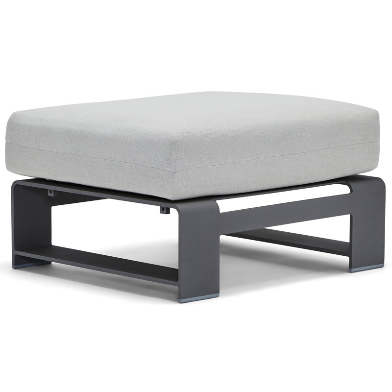 Gather Outdoor Ottoman, Canvas Spa, Graphite